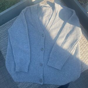Jenni Kayne Cashmere Cocoon Sweater Gray XXS